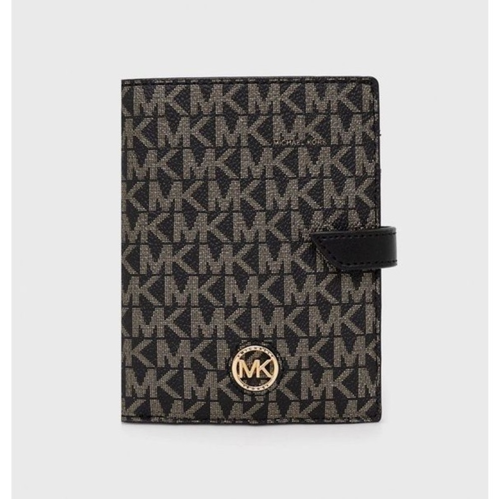 Michael Kors Monogram Black and Brown wallet and card holder, never used